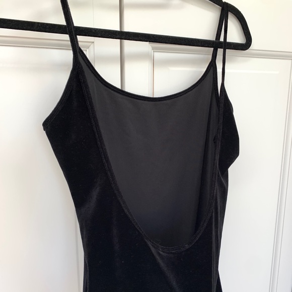 Zara Black Velvet Open Backed Bodysuit - Picture 5 of 9